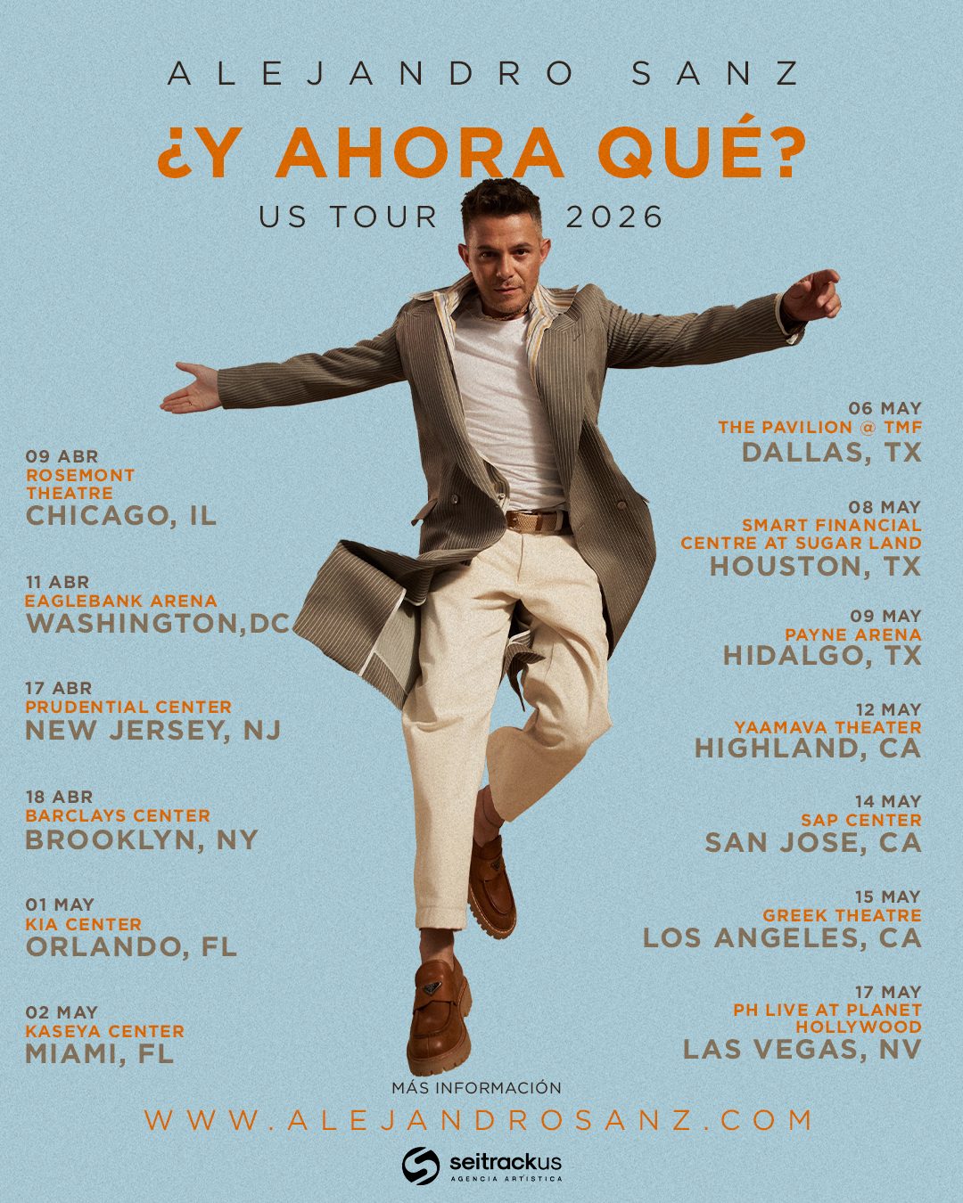 Alejandro Sanz US Tour Admat 2025
