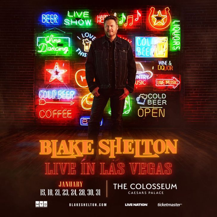 Blake Shelton Announces Return to The Colosseum at Caesars Palace January 15 – 31, 2026