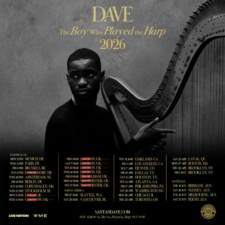 Dave Reveals 2026 North American Tour, Including Stops in LA, NYC, Toronto, and More