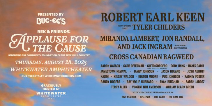 Robert Earl Keen & Friends Announce Star-Studded Flood Relief Concert